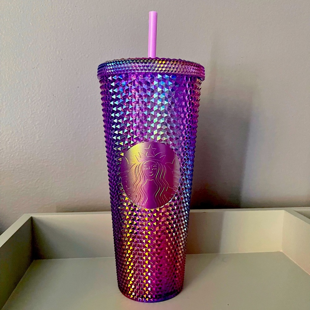 Gorgeous purple iridescent Starbucks tall tumbler.